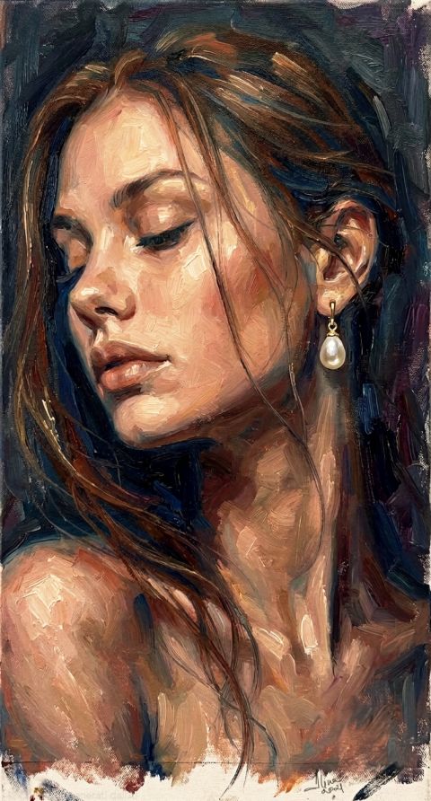 ArteDiAlina.com painting: Girl with a Pearl Earring